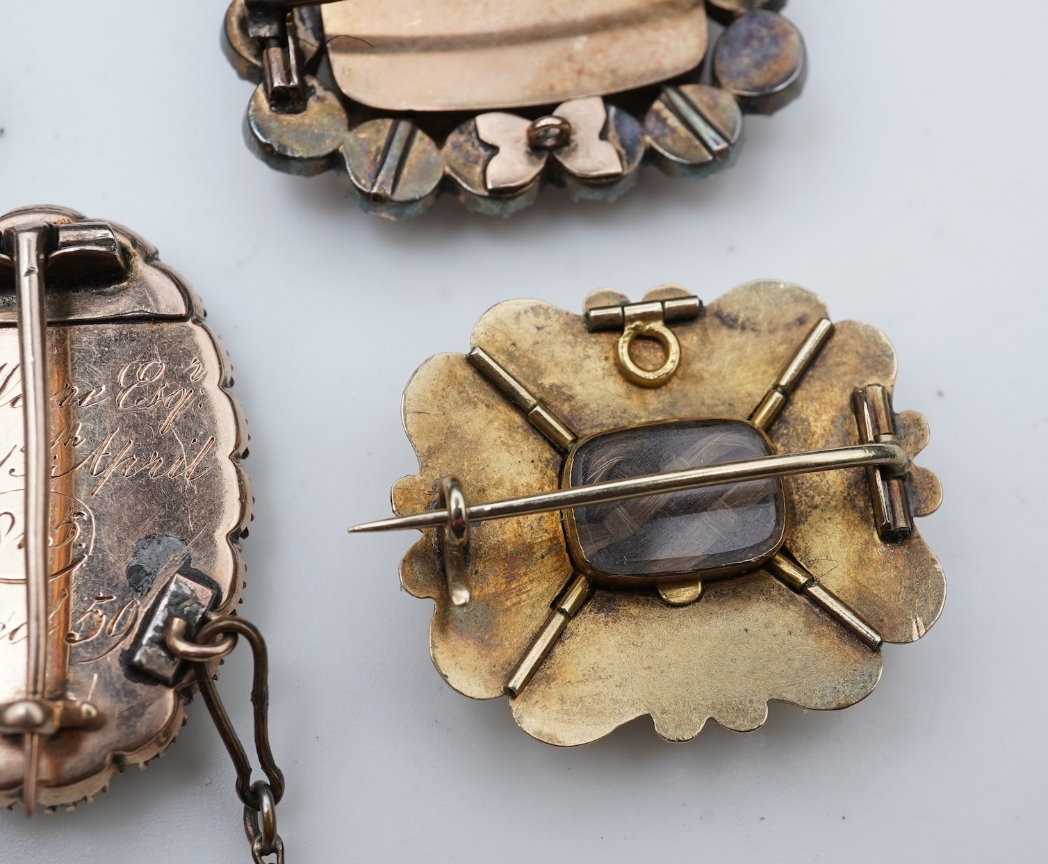 A collection of five Georgian/Victorian brooches, circa 1800-1900